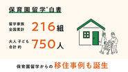 2023年5月時点で、計216家族が利用。保育園留学をきっかけに移住した事例も登場しています