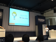 人工知能についてセミナーで登壇する原田（通称：はらぱん）