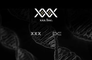 xxxのロゴは遺伝子がモチーフです