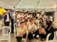 第一回目のキャリアイベントの写真です！江の島を目の前にしてBBQをやりました！