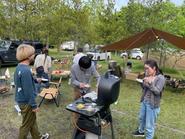 キャンプ場を借りて、BBQをしたときの様子🍖