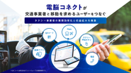 交通事業者と移動を求めるユーザーをつなぐ「電脳コネクト」