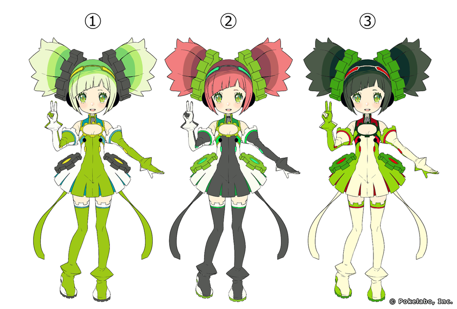 ポップアート 緑色背景 黒いキャラクター りょくちゃんの紹介 | 株式会社日本緑十字社