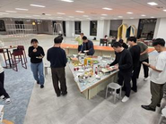 交流会の様子 @社内食堂