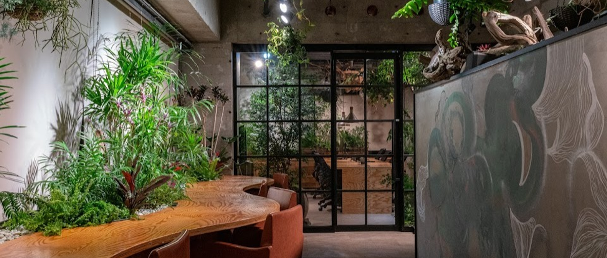 緑でオフィスが変わる。レンタルグリーンのクオリティとデザイン性を訴求。