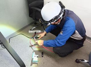 LAN配線をしてる様子🔧