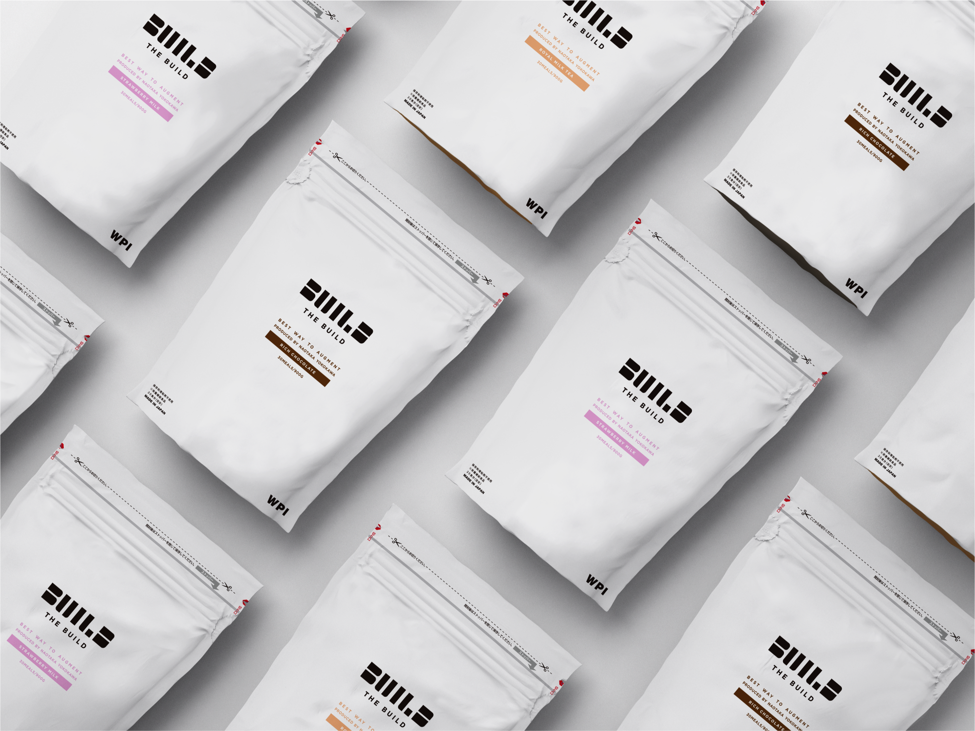 横川尚隆氏監修 THE BUILD/ザ・ビルド | WPIプロテイン パッケージ&ロゴデザインを担当！