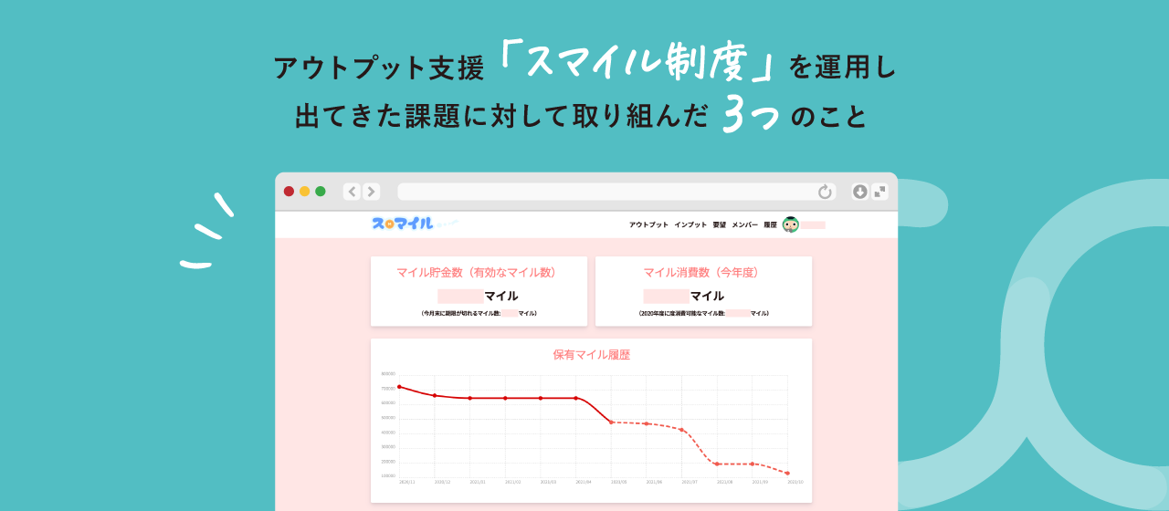 コネヒトのアウトプット支援「スマイル制度」を運用し出てきた課題に対して取り組んだ3つのこと