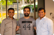 Founderの3名です。左から、CBOのParesh Jain, Principal EngineerのParin Shah, そしてCEOのJigar Sharです。