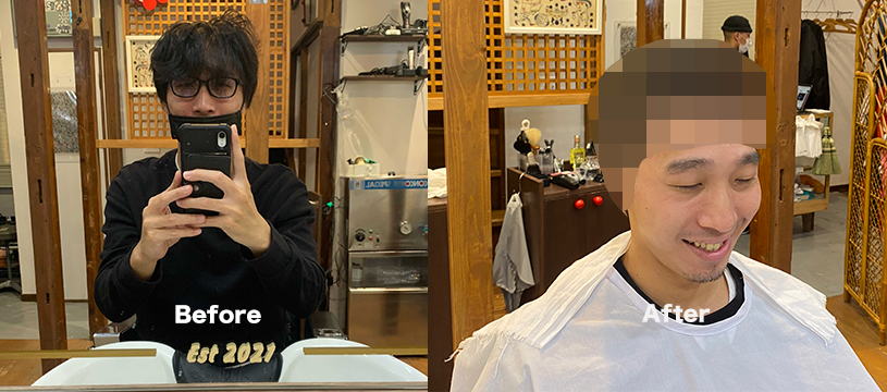 会社で散髪代を出してくれるというので、イケてるBarber Shopに行ってきました！