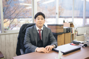 代表の福本。掲げた理念をもとに、会社やそのメンバーを成長へと導きます。