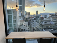 眺めのいいカウンターでの作業もOK！