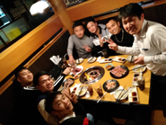 実習生と一緒にBBQ！