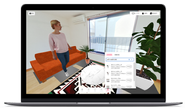 AI空間設計シミュレータ機能でバーチャル家具を自動配置