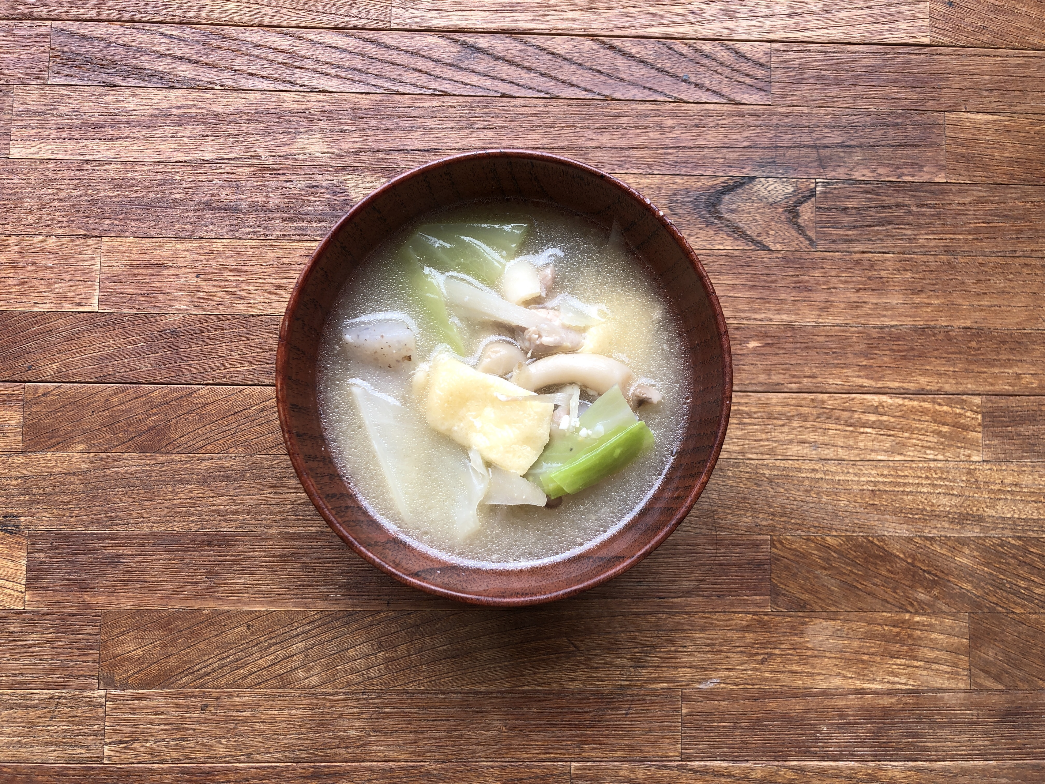 今日のまかない 2019/09/30 秋野菜の味噌汁