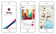 Deaps の画面 (iOS)　洗練されたUI/UXにこだわりがあります。