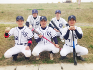 様々な部内活動もあります。野球部のメンバーです。