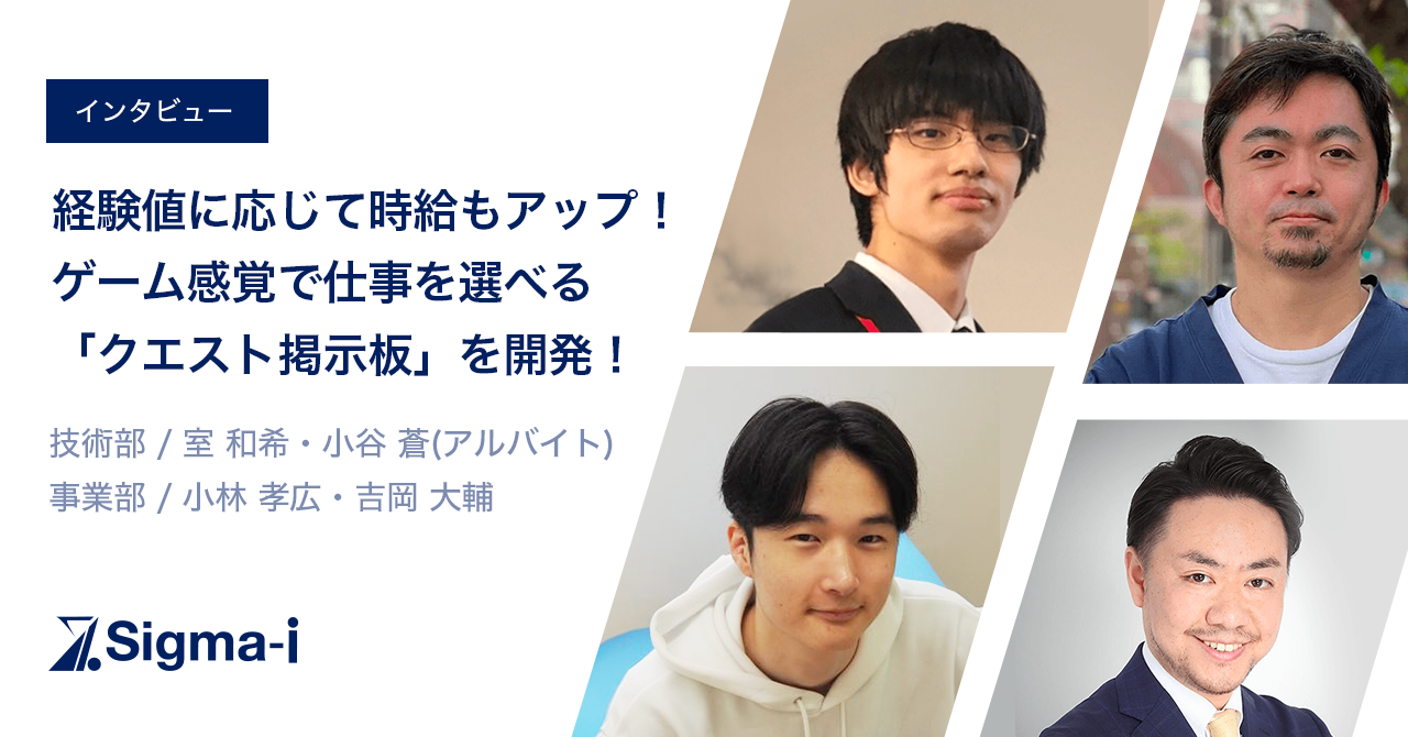 仕事をこなせば「経験値」が上がり、時給もアップ！ゲーム感覚で仕事を選べる「クエスト掲示板」を開発。