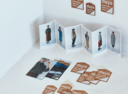 studio CLIPのリーフレット、商品タグを制作
