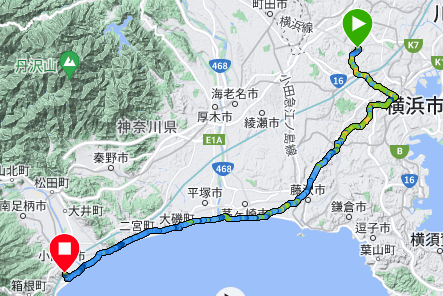 年末のジョギング（横浜～小田原）