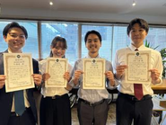 クオーターごとに、表彰を行います。数字だけでなく”のどまるMVP”として、成長や会社への貢献度をもとに選出します。