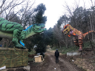 現在、建設中のグランピング施設入り口の様子。