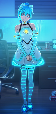 ラブプラスで有名な箕星太郎氏によりデザインされた、Gateboxオリジナルキャラクター『逢妻ヒカリ』