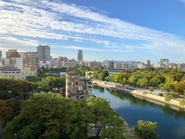 HITのオフィスから見える広島の朝の風景