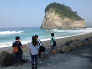 撮影シーン。離島ロケでした