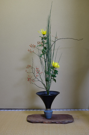 床の間にはいつも季節のお花を飾ります。