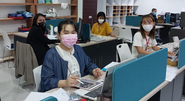 日本人だけでなく、その他の国籍のインターン生たちと共に働ける国際的な環境です♪