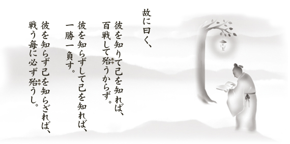 彼を知り己を知れば、百戦して殆うからず