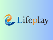 株式会社Lifeplayのロゴ。躍動する人をモチーフにしたロゴになっている。