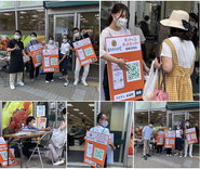 ネットスーパーオープン時の店頭集客の様子