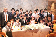 社員の仲の良さも強みの1つ(写真は代表の今村の結婚式です！)