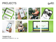 障がい者が旅行のための情報を交換し合うプラットフォーム「tabifolk」のブランディングやアートディレクションをしています。