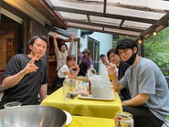 パートナー企業の方と合同合宿の様子