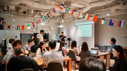【月末報告会の様子】毎月月末に各チームより報告会をしています！