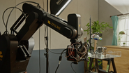 スタジオ内セットでロボットアームで撮影