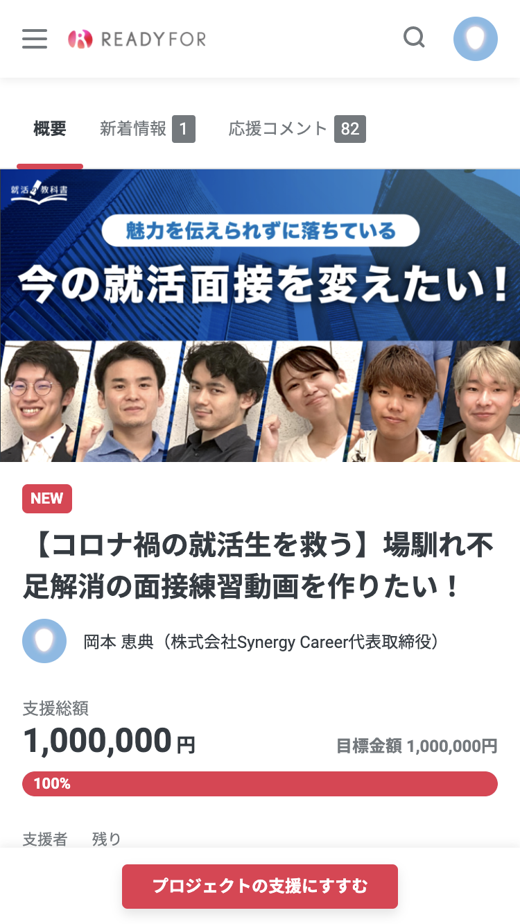 クラウドファンディング、目標金額の100万円を達成しました！！！
