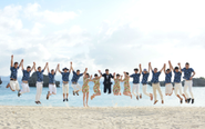 沖縄に社員旅行を兼ねて、社員の結婚式に参列