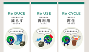 環境における3R（Reduce/Reuse/Recycle）をビジネスで体現しています。