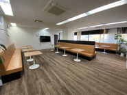 備え付けのカフェスペース