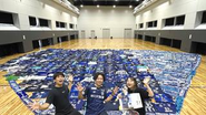 アビスパ福岡と共同で実施した「ユニの輪チャレンジ」。誰も取り残さない社会の実現へ向けて、家に眠るユニフォームとタオルマフラーを回収し、未来のサポーターへ届ける取り組みを実施しました。