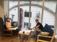 打合せ中もとにかく「楽しく」がモットー