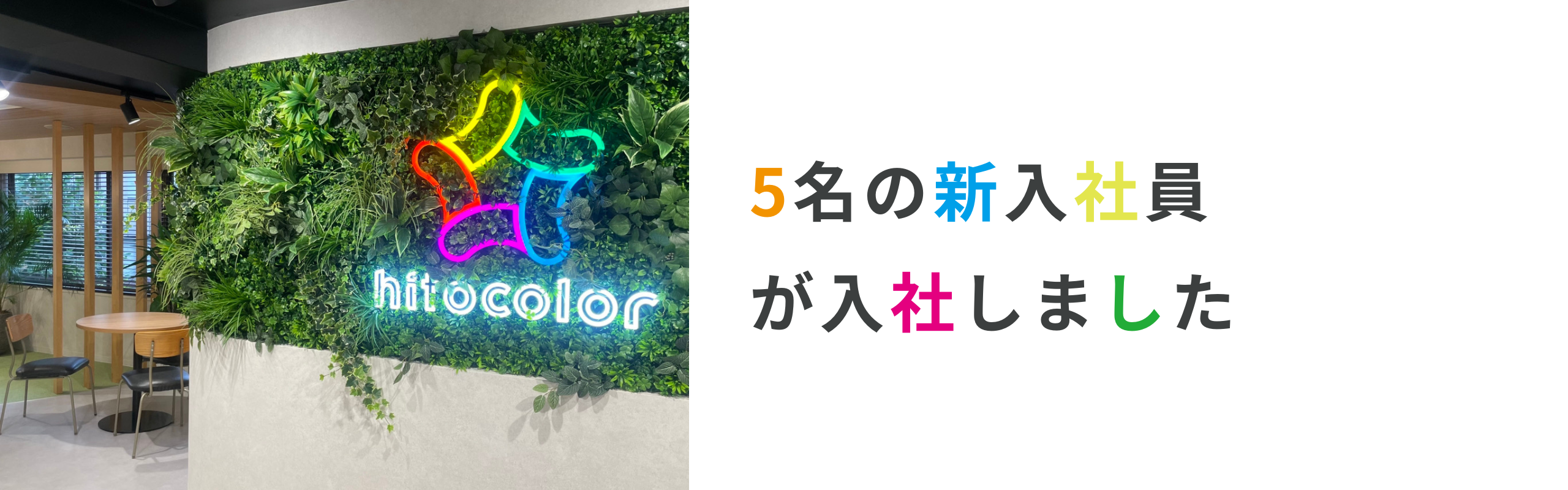 ▽5名の新入社員が入社しました！