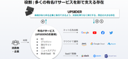 UPSIDERの役割：お客様の有名ITサービスから、グローバルプラットフォーマーへの、広告・サーバー・SaaS等の支払いを担っています
