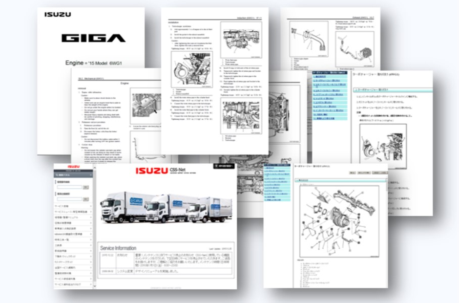 ISUZU G161Z型ガソリンエンジン修理書 ISUZU 2-3トンのフォークリフト