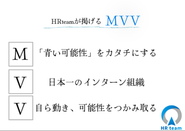 HRteamインターンで掲げるMVV