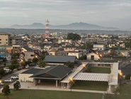 菊池公園から見下ろす菊池市内と観光協会